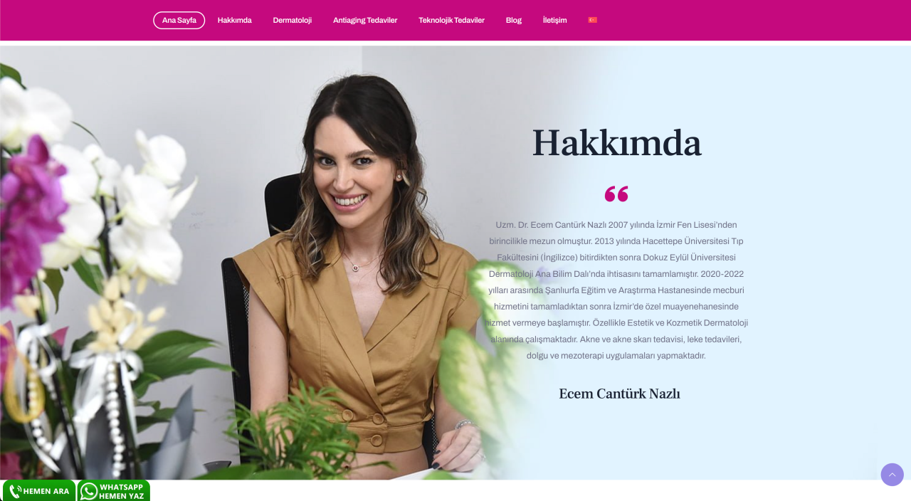 İzmir’de Estetik ve Dermatolojide Öncü Bir İsim: Uzm. Dr. Ecem Cantürk Nazlı