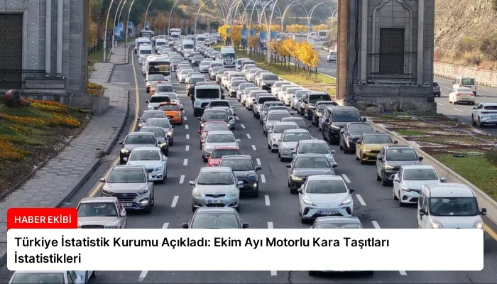 Türkiye İstatistik Kurumu Açıkladı: Ekim Ayı Motorlu Kara Taşıtları İstatistikleri