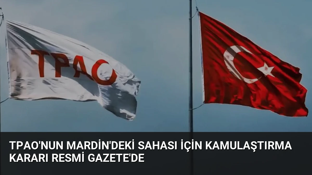 TPAO’nun Mardin’deki Sahası İçin Kamulaştırma Kararı Resmi Gazete’de