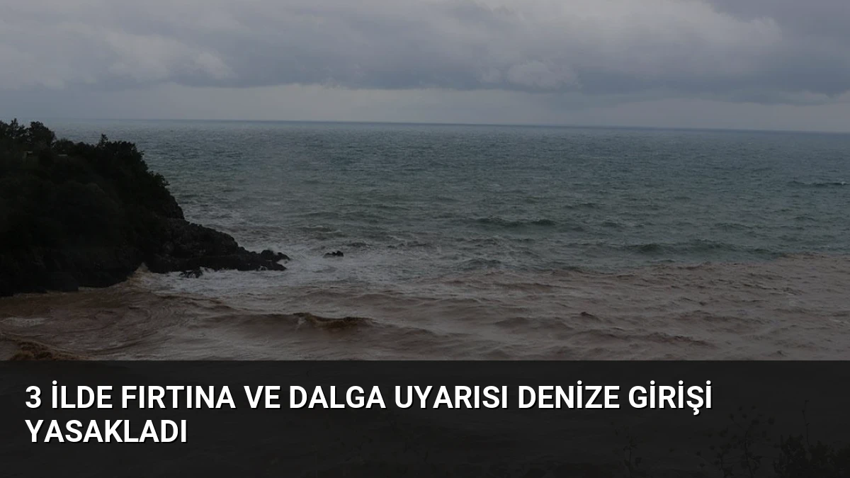 3 İlde Fırtına ve Dalga Uyarısı Denize Girişi Yasakladı