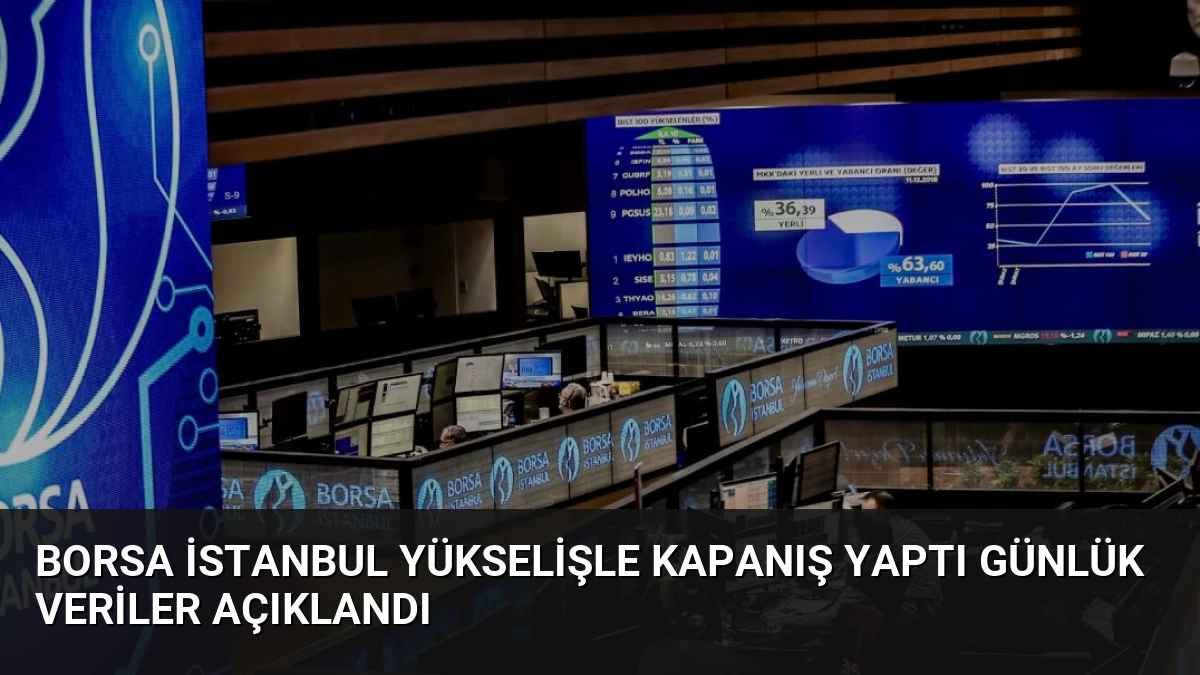 Borsa İstanbul Yükselişle Kapanış Yaptı Günlük Veriler Açıklandı