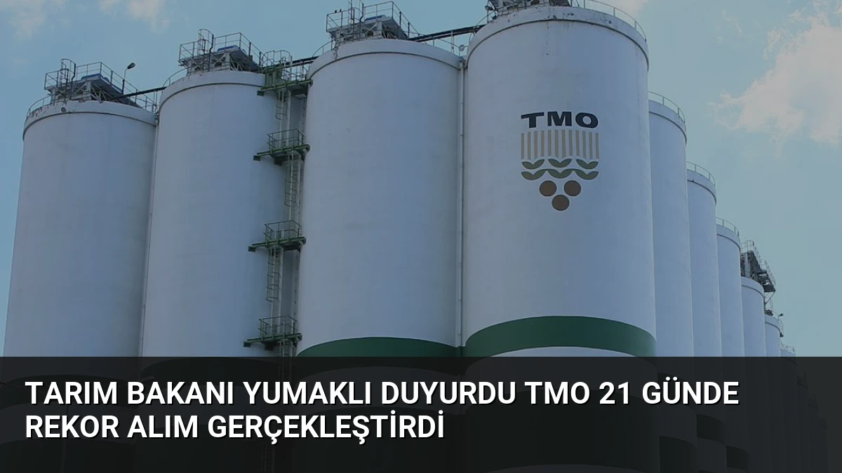 Tarım Bakanı Yumaklı Duyurdu TMO 21 Günde Rekor Alım Gerçekleştirdi