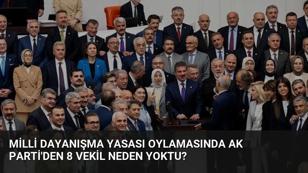 Milli Dayanışma Yasası Oylamasında AK Parti’den 8 Vekil Neden Yoktu?
