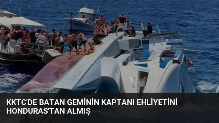 KKTC’de Batan Geminin Kaptanı Ehliyetini Honduras’tan Almış