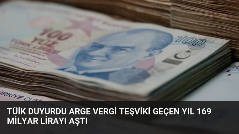 TÜİK Duyurdu ARGE Vergi Teşviki Geçen Yıl 169 Milyar Lirayı Aştı
