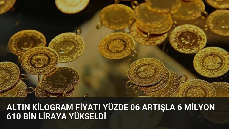 Altın Kilogram Fiyatı Yüzde 06 Artışla 6 Milyon 610 Bin Liraya Yükseldi